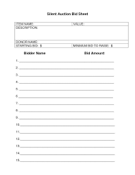 Free Silent Auction Bid Sheet Template Uvcxtlpx Silent Auction Bid Sheets Auction Bid Silent Auction Fundraiser