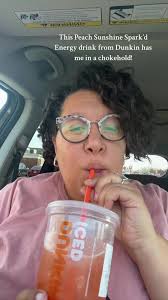 How to Make A Peach Sunshine Sparked Energy Dunkin