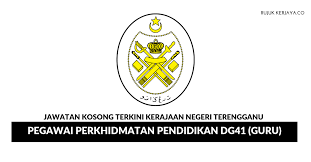 Jawatan kosong terkini yang diiklankan adalah seperti berikut: Permohonan Pegawai Perkhidmatan Pendidikan Dg41 Guru Negeri Terengganu Di Buka