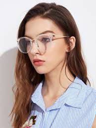 Outray Gold Aviator Glasses (Non-Prescription, Clear Lens)