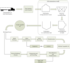 full processing flow chart for a general vegetable oil