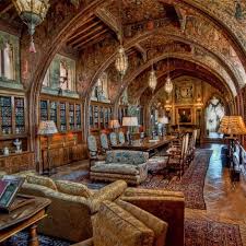 The Gothic Study At Hearst Castle In San Simeon California Is A Dramatic Beautiful Old Library We D Love To See With Ou Castles Interior Castle Architecture
