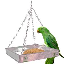 PetNest Galvanized Metal Wild Hanging Bird Feeding Tray 25cm x 27cm x 4cm  Birds Gift idea for Outside, Patio, Backyard, with Free Hanging- Sparrow,  Dove,Parrots for All Types of Birds etc :