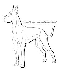 Check out our great dane coloring selection for the very best in unique or custom, handmade pieces from our shops. Great Dane Lineart By O Akilove O Caricature Sketch Great Dane Dane