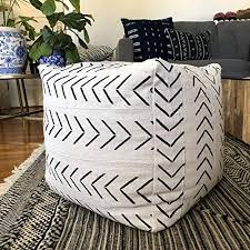 Maybe you would like to learn more about one of these? Amazon Com White Arrow Print Mudcloth Square Pouf Handmade