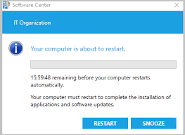 Device Restart Notifications Configuration Manager Microsoft Docs