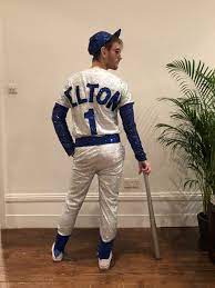 Elton John Dodgers Costume Nye Diy Elton John Costume Halloween Outfits Elton John Halloween Costume