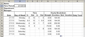 Build A Simple Timesheet In Excel Techrepublic