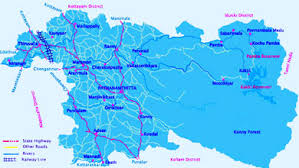 Kerala borders the states of tamil nadu to the east and karnataka to the north. Pathanamthitta Map Kerala Travels