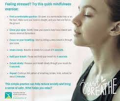 Feeling stressed? Try this quick mindfulness exercise: Sit comfortably,  close your eyes, and focus