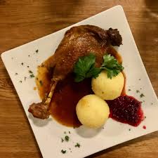 Family having german christmas dinner. Where To Eat Roast Goose In Wiesbaden And Mainz