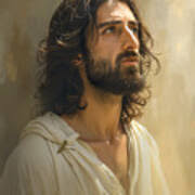 Contemplative Jesus Canvas Print by Ray Downing