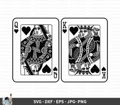 Download Cards Cut File Cards Silhouette Svg Dxf Eps Png Jpg Cards Cricut Playing Cards Svg Cards Clipart Cards Vector King Queen Of Hearts Svg Clip Art Art Collectibles Vadel Com