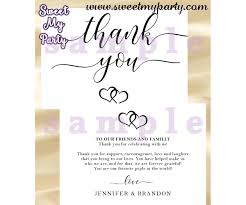 Typical thank you card sizes are 5 x 7 and 3 x 5 inches. Rustic Wedding Thank You Cards Kraft Wedding Thank You Cards Rustic Wedding Invitation Insert Card Kraft Wedding Invitation Insert Card Kraft Wedding Invitation Set Rustic Wedding Invitation Set Wedding Ideas Rustic Ty Cards Printable Sweetmyparty Com