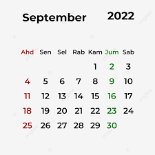 Calendar September 2022 Plain Style Calendar 2022 Schedule Date Png And Vector With Transparent Background For Free Download