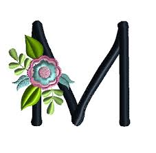 Designer and bravo star to create a line of lively designs that play off their distinguished history by laura regensdorf photography by michael weschler decorator kathryn m. Letter M Floral Alphabet Font Machine Embroidery Design
