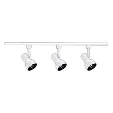 Nicor 4 Ft White 3 Light 50w Linear Track Lighting Kit Bulbamerica