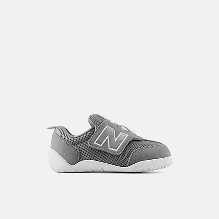 New Balance Kids' New-B First Hook & Loop - Grey/White (Size 7 Wide)