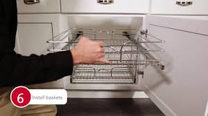 Maybe you would like to learn more about one of these? 5wb2 Chrome Pull Out Baskets For Your Kitchen Cabinet Installation Kitchensource Com Youtube