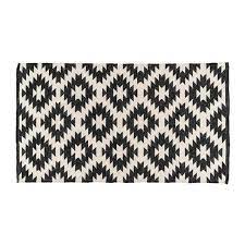 Une arme miracle pour chaque intérieur : Tapis Kilim En Coton A Motif Geometrique Noir Et Blanc Zurich 120 X 170 Cm Cdiscount Maison