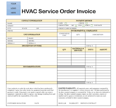 Download babysitting agreement template or service work orders template professional. 18 Free Hvac Invoice Templates Demplates