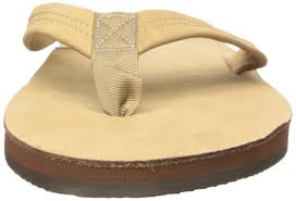 Mens Rainbow Sandals Mens Premier Leather Double Layer With