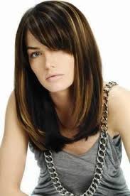 Love This Long Bob With Side Swept Bangs With A Few Blonde Caramel Highlights Hair Styles Long Bob Hairstyles Long Hair Styles