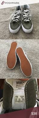 Olive Green Vans Sk8 Hi S Olive Green Vans Vans Sneakers Fashion