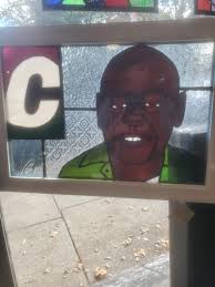 Custom Stained Glass of Dave Chappelle by John Thoman