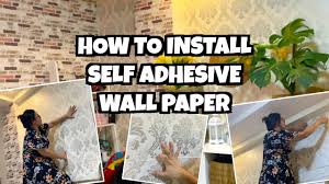 In the case of repeating patterns, be sure to allow enough extra spillover so each row is. Self Adhesive Wallpaper How To Install Youtube