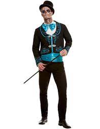 Denn bei diesen traditionellen mustern kannst du deine verwandten ehren. Schickes Tag Der Toten Kostum Fur Herren Halloweenkostum Schwarz Blau Gunstige Faschings Kostume Bei Karneval Megastore