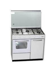 Funciona con butano o propano. Cocina Rommer Ch916b Pb Butano Blanca Encimera Inox Tapa Cristal