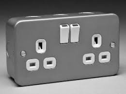 The Surface Mounted Sockets In The Cafe Area Are Industrial Look Connected With Metal Tubing Sockets Outlet Electricity