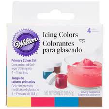 Wilton 601 5127 Primary Gel Food Coloring 5oz Bottles 4 Pack