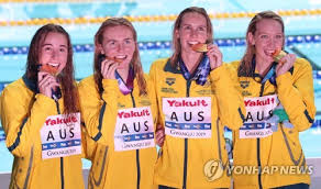 Men won the 4x200 freestyle relay — their fourth consecutive gold medal in the event. Gwangju Swimming Australia Going For Women S Relay Sweep On Final Day Of Competition Yonhap News Agency