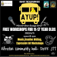 AYUP – Free workshops for 11-17 year olds event image