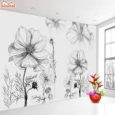 Enjoy our curated selection of 2290 black & white wallpapers and background images. Black White Floral Wall Papers Home Decor 3d Photo Wallpapers Wallpaper For Living Room Kids Contact Walls Paper Murals Rolls Wallpapers Aliexpress