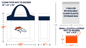 Some might be a little thicker and trickier to also do you like to think from an different point of view, transcend the norm and think outside the box as to how we fit into this world we live in. Denver Broncos Clear Bag Policy