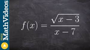 Explain How To Write The Domain Interval Notation For A Rational Function Youtube
