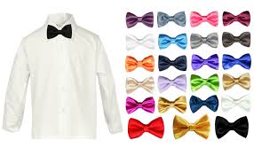 Toddler Baby Boy Formal Party Tuxedo Suit White Dress Shirt Color Bow Tie Sm 4t Walmart Com