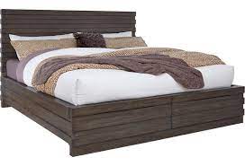 Use 3/4″ plywood or mdf. Samuel Lawrence Stakhaus California King Platform Bed With Slatted Design Value City Furniture Platform Beds Low Profile Beds