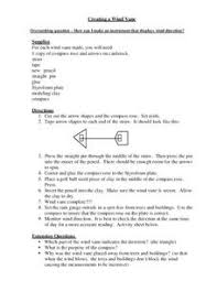 In modern vane anemometers, an electrical sensor records the spindle rotation. Wind Vane Lesson Plans Worksheets Lesson Planet