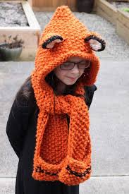 Gorgeous genuine fox fur hood scarf uniquely designed to keep you warm and feeling cozy while looking fabulous. Knitting Pattern Knitted Fox Scarf With Hood Childrens Sizes 6 12 Crochet Scoodie Pattern Fox Scarf Crochet Baby Hats