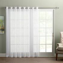 Rhf 100 x 84 blackout curtains primitive linen look patio door. One Panel Patio Door Curtain Wayfair