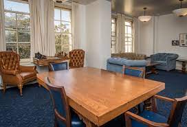 The dress code at bing dining room is casual dress. Branner Hall Stanford R De
