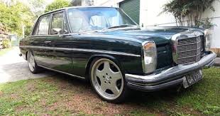 Old Skool Hammer W115 Mercedes Running Monoblock Wheels Classic Mercedes Mercedes Mercedes Benz Cars