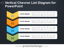 Vertical Chevron List For Powerpoint Presentationgo Com