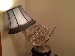 Silver French Horn Lamp With Step On Switch By Musicallightingmn 175 00 French Horn Mechanical Art Lamp