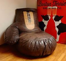 Vintage Look Leather Boxing Glove Chair Bean Bag By Ornald On Etsy Big Bean Bag Chairs Man Cave Chair Giant Bean Bag Chair