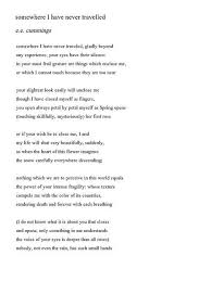 Somewhere I Have Never Travelled By E E Cummings Nobody Not Even The Rain Has Such Small Hands Poetry Words Pretty Words Poem Quotes